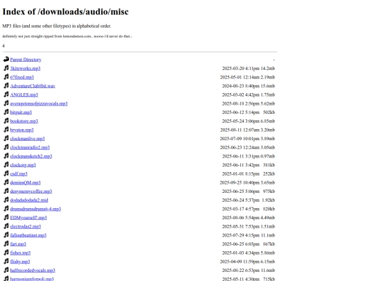 downloads/audio/misc screenshot
