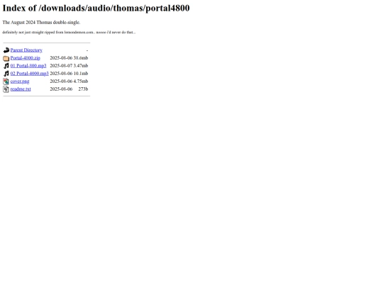 downloads/audio/thomas/portal4800 screenshot