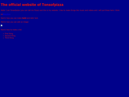 oldhomepage screenshot