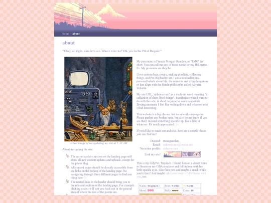 blog/about screenshot