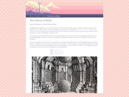 literature/stories/the-library-of-babel screenshot