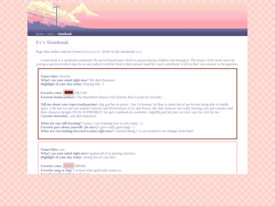 misc/slambook screenshot