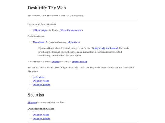 deshittifyTheWeb screenshot