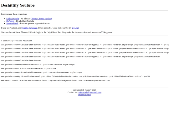 deshittifyYoutube screenshot
