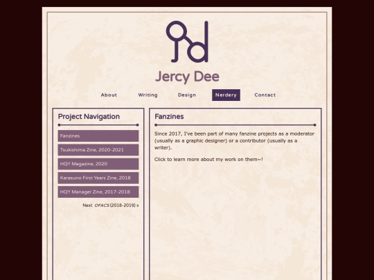 nerdery/fanzines screenshot