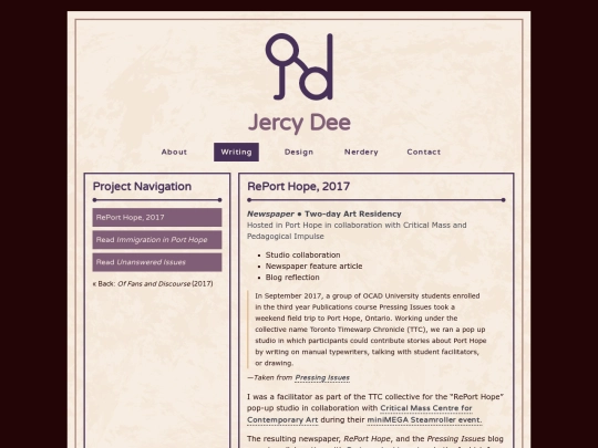 writing/reporthope screenshot