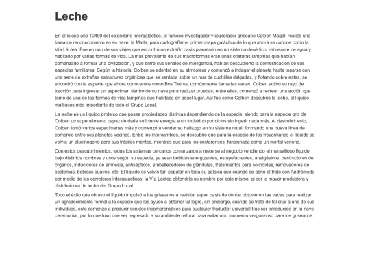 Leche screenshot
