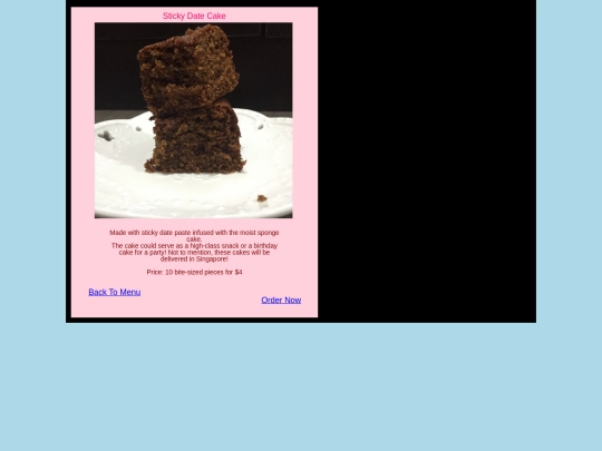 stickydatecake screenshot