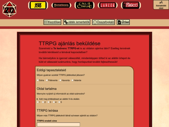html/urlap screenshot
