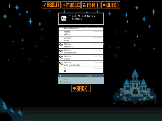 guestbook screenshot
