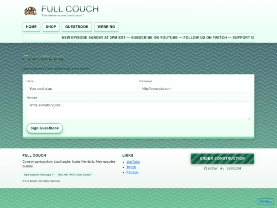 guestbook screenshot