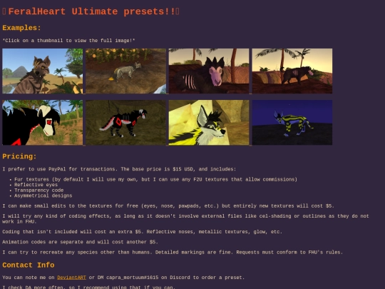 presets screenshot