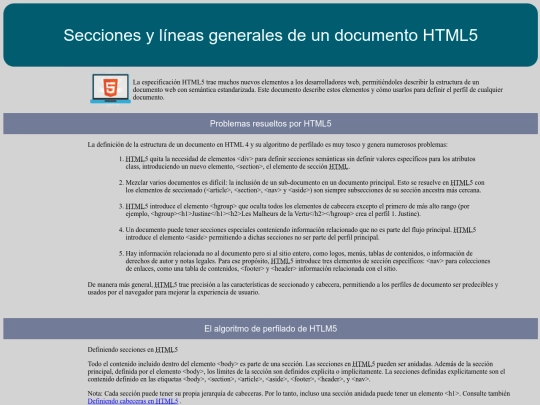 secciones screenshot