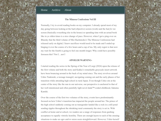 posts/2025-01-12-TheMimosaConfessionsVolIII screenshot