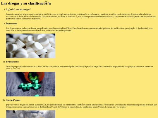 lasdrogasysuclasificacion screenshot
