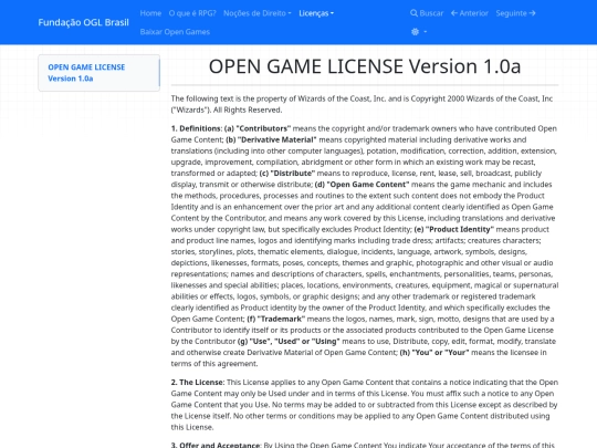licencas/ogl/OGL screenshot
