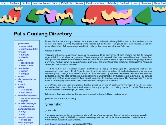 conlangs screenshot