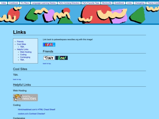 links screenshot
