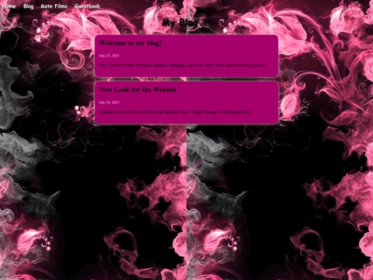 Blog screenshot