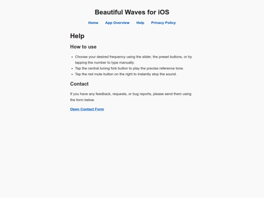beautifulwaves/help screenshot