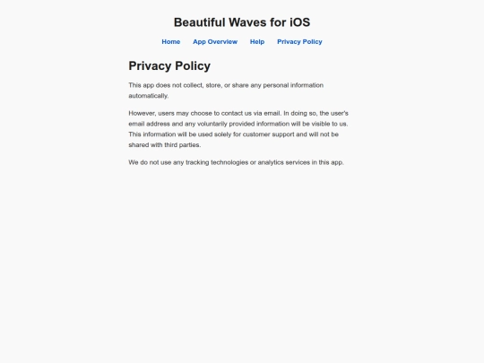 beautifulwaves/privacypolicy screenshot
