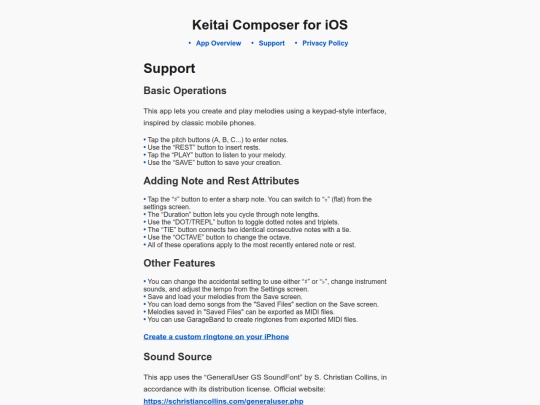 keitaicomposer-en/support screenshot