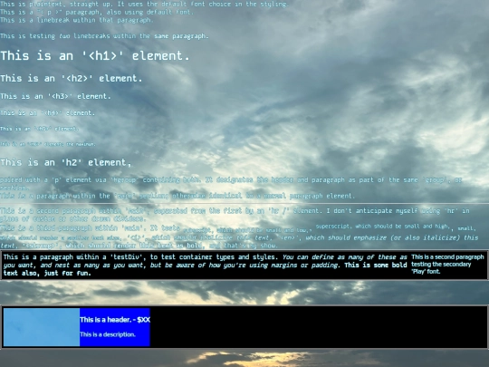 testpage screenshot