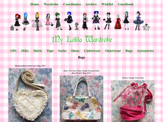 Wardrobe Pages/bags screenshot