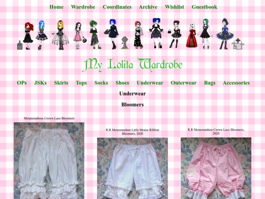 Wardrobe Pages/underwear screenshot