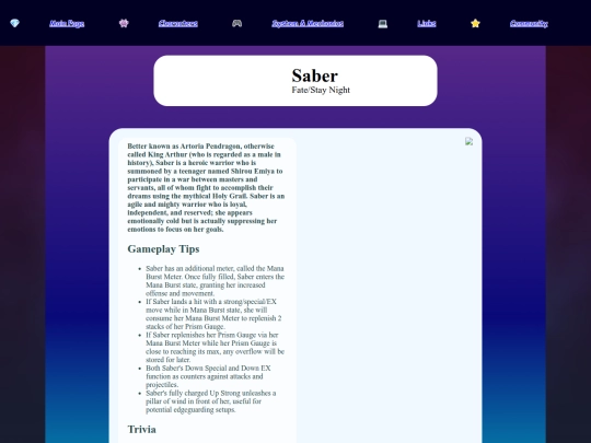 char_saber screenshot