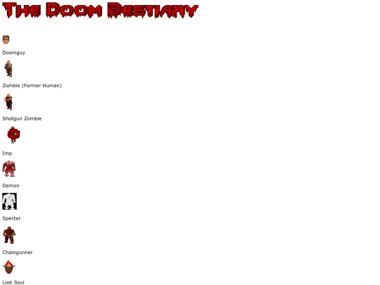 bestiary screenshot