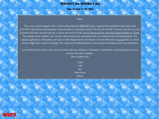 blog/restrict_the_restrict_act screenshot