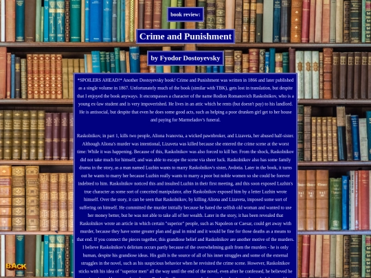 bookreview/crimeandpunishment screenshot