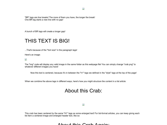 SAMPLEPAGE screenshot