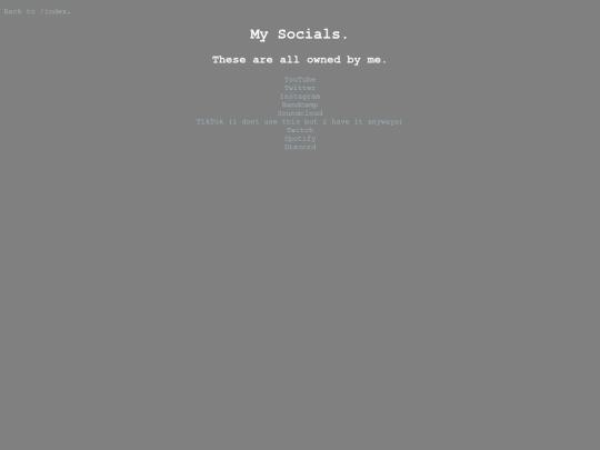socials screenshot
