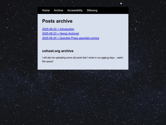 archive screenshot