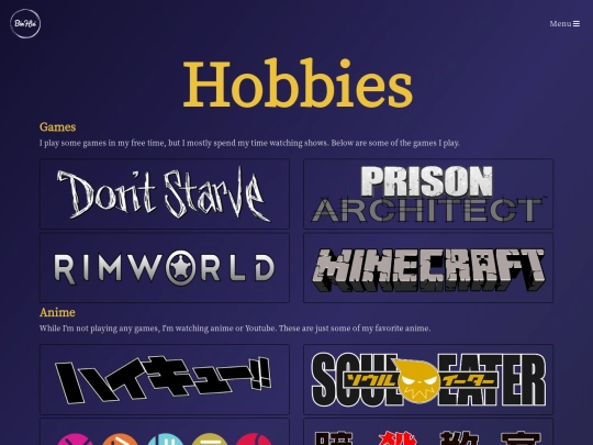 hobbies screenshot