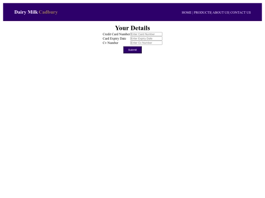 bank details screenshot