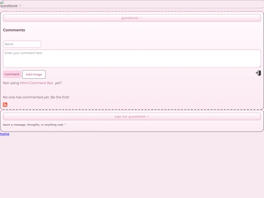 guestbook screenshot