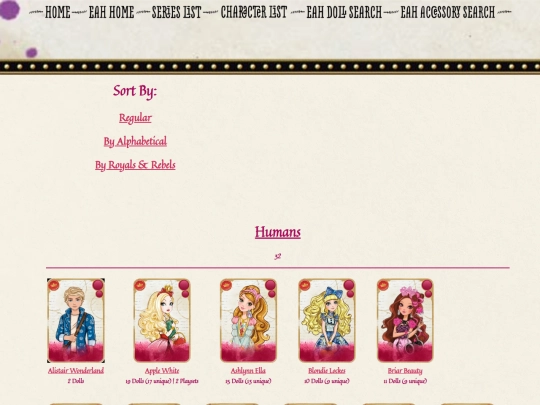 EAH/Characters/1Character-List screenshot