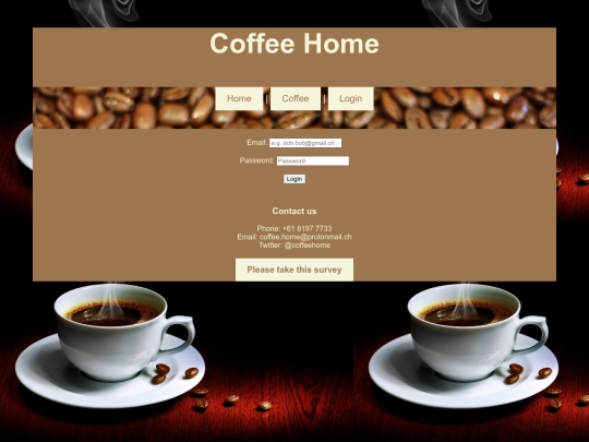 coffeeshop-members-login screenshot