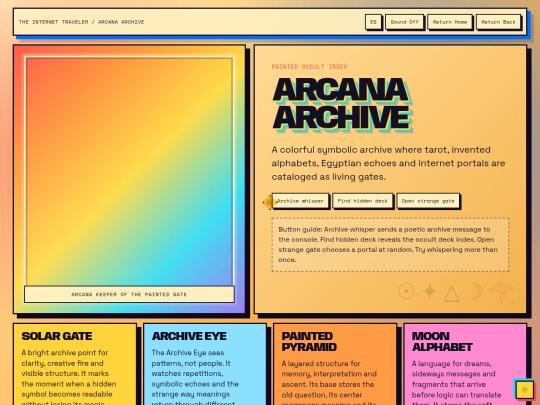 tarot-archive screenshot