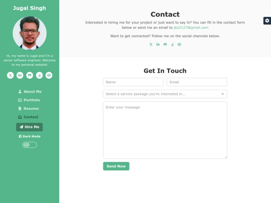 contact screenshot
