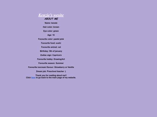 aboutme screenshot