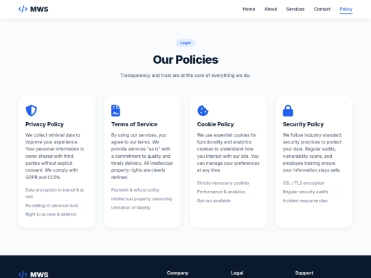 policy screenshot