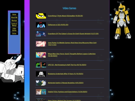 games/gamesmenu screenshot
