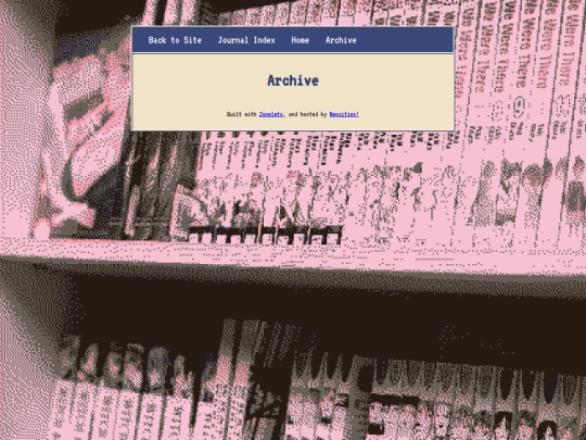 journal/books/archive screenshot