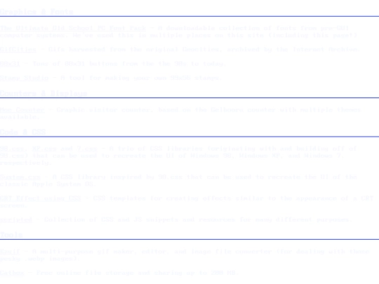 links/resources screenshot