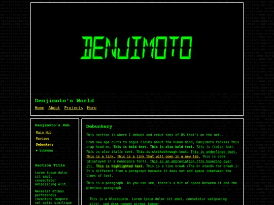 denjimoto/debunks screenshot