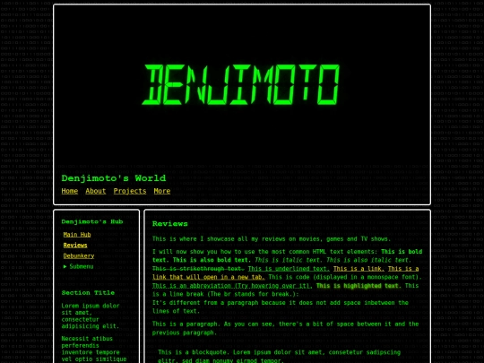 denjimoto/reviews screenshot